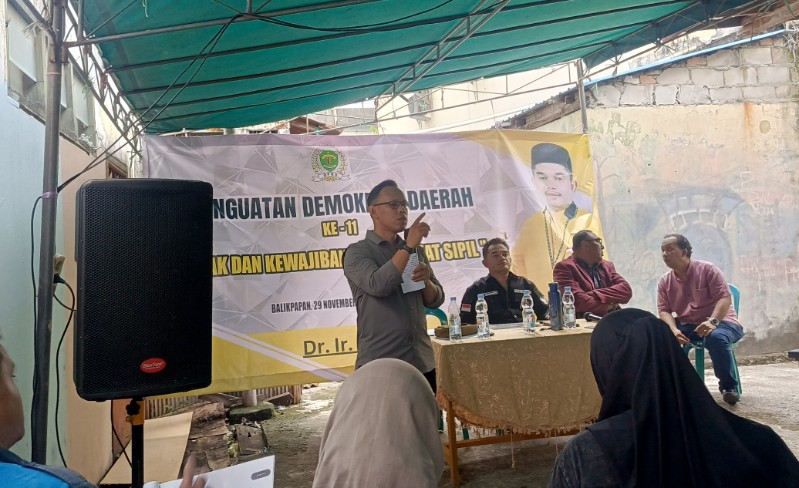 Lurah Marga Sari Puji Upaya DPRD Kaltim Edukasi Warga terkait Demokrasi Lewat Sosialisasi PDD