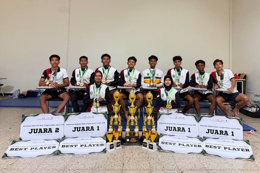 Bangga Kaltim, Atlet Bola Tangan Raih 3 Emas dan 1 Perak di Kejurnas Junior Surabaya